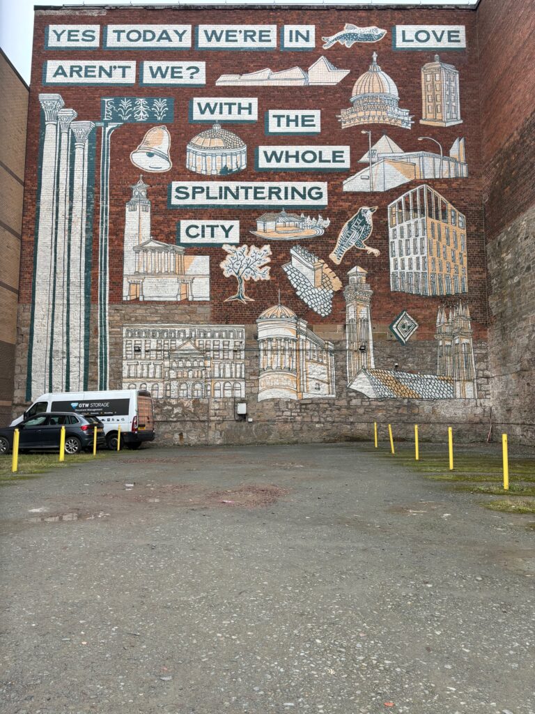 December Glasgow Wellbeing Walk taking us along the Glasgow Mural trail route
